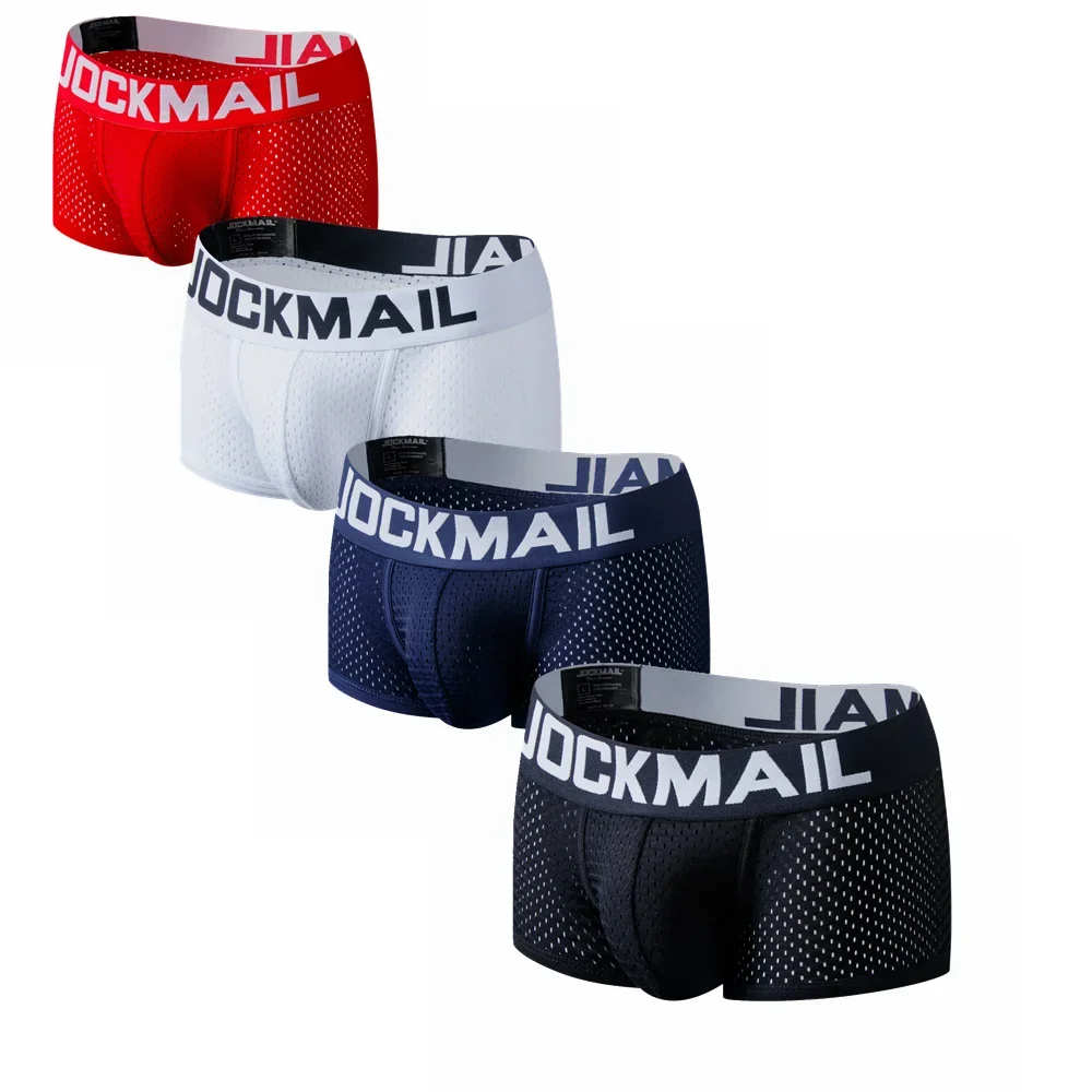 Multi Pack Underwear - JOCKMAIL 4 قطعة/الوحدة الملاكم الرجال شبكة