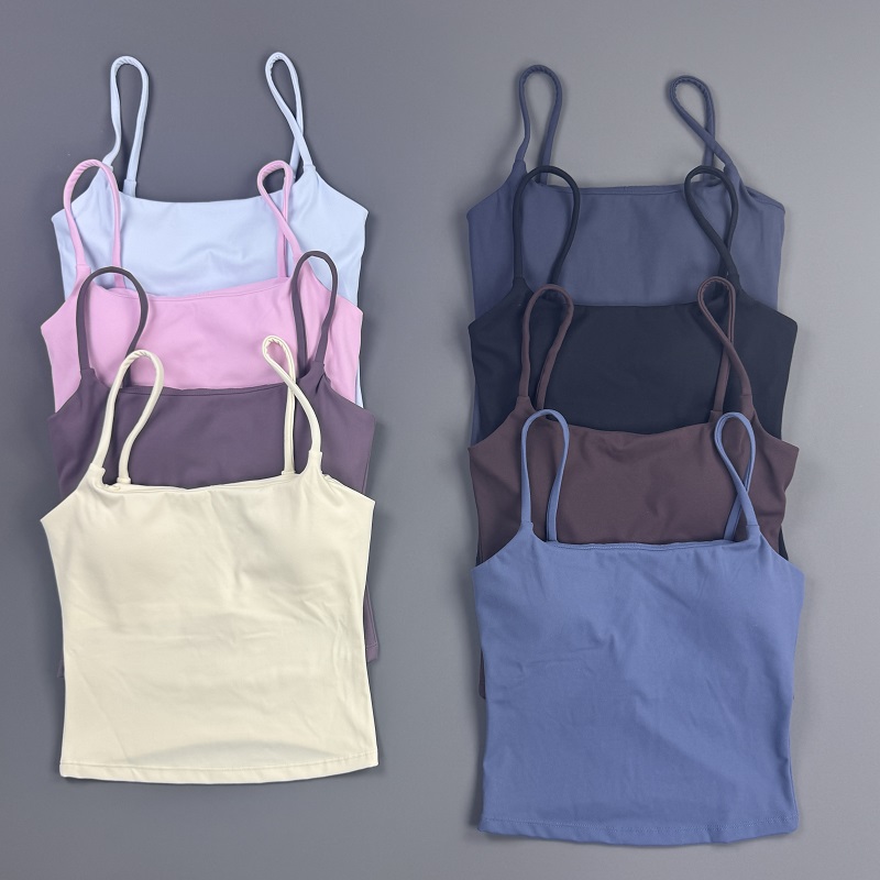 Suspender Tank Top - بلوزة رياضية نسائية بحمالات رفيعة، توب