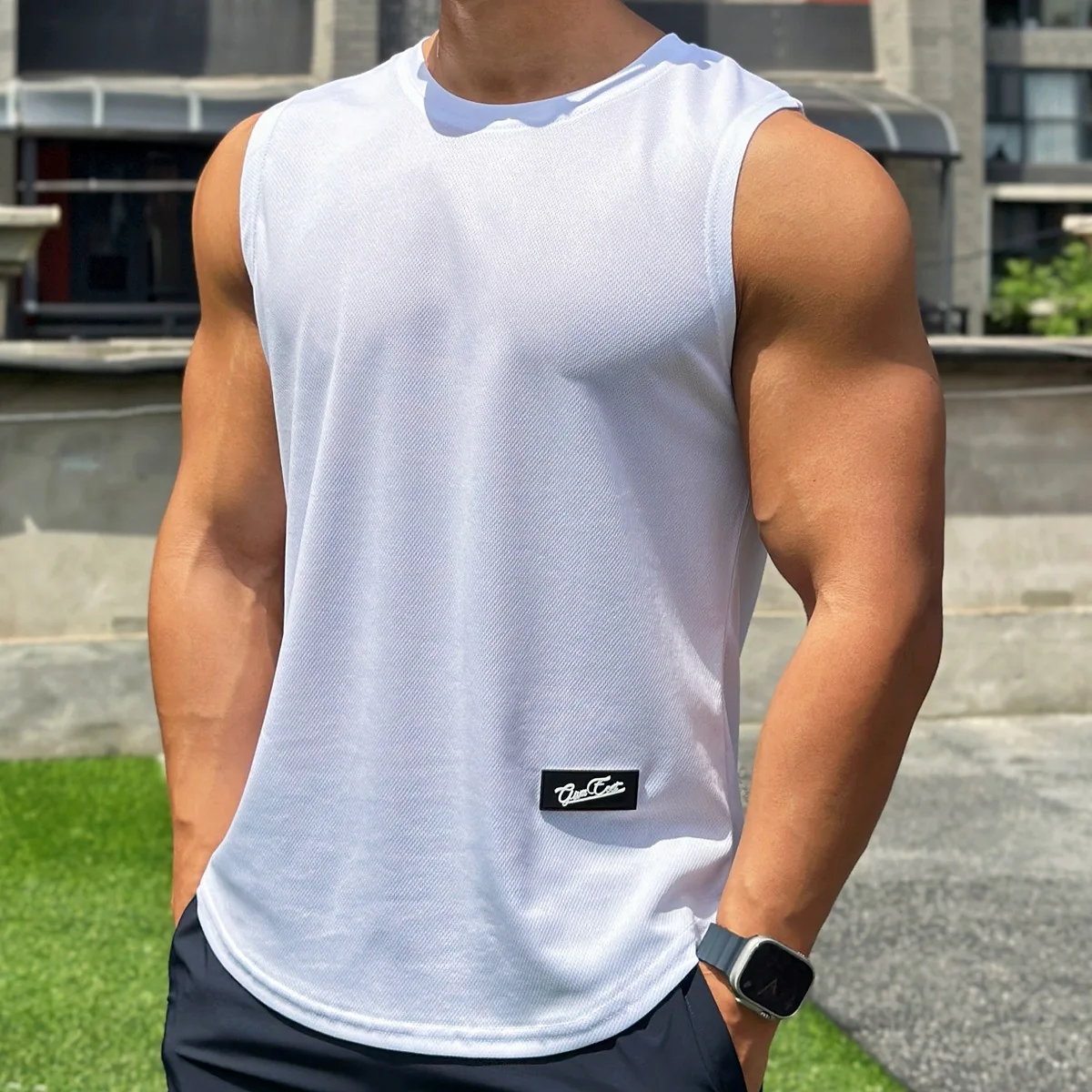 Undershirt Crew Neck - 2025 صيف جديد الاتجاه الرجال تانك